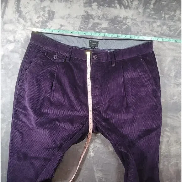 NWT J. Crew Mens 36x32 (31L) Corduroy Chino Pants Purple - Picture 3 of 10